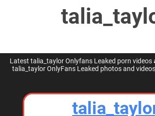 talia taylor of leaks|refactored